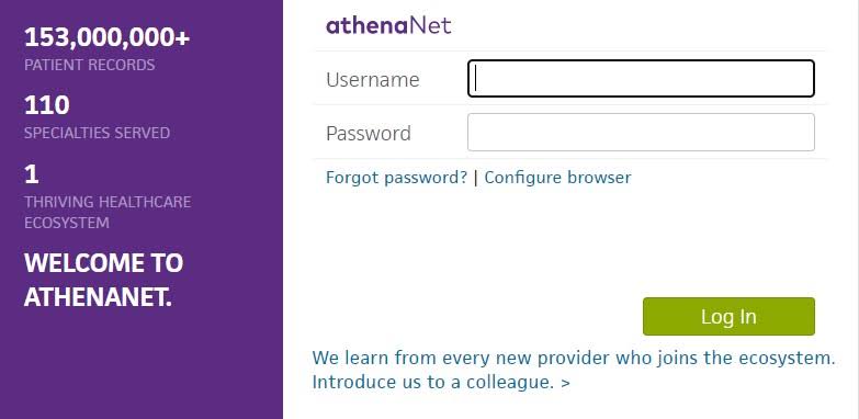 Athena Health Care Provider Login