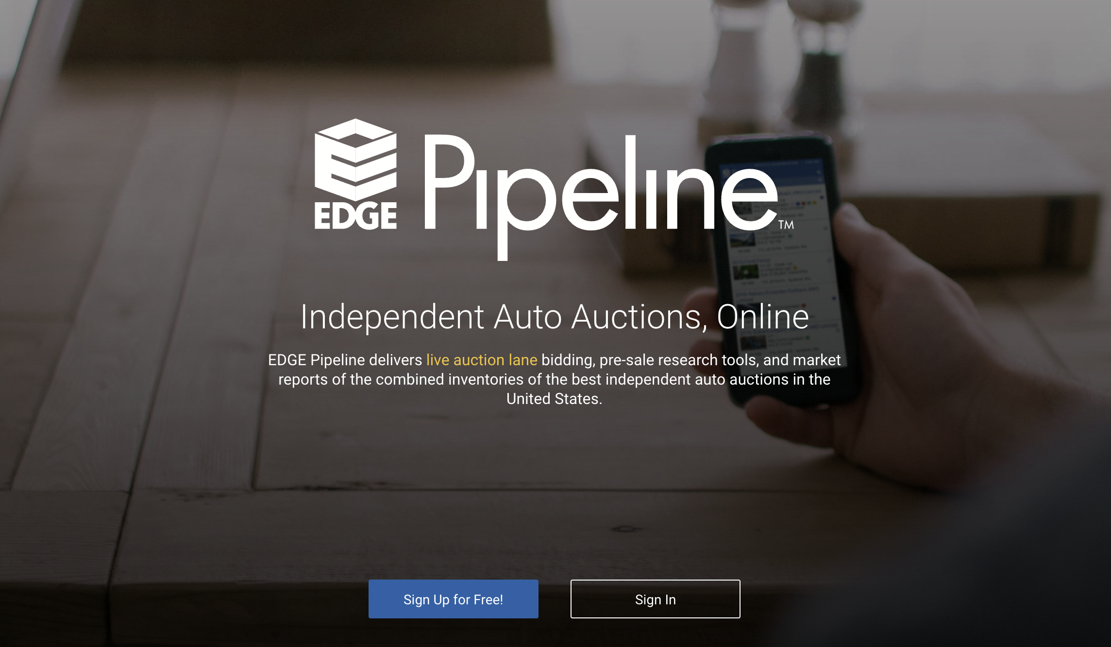 Auction Pipeline Login