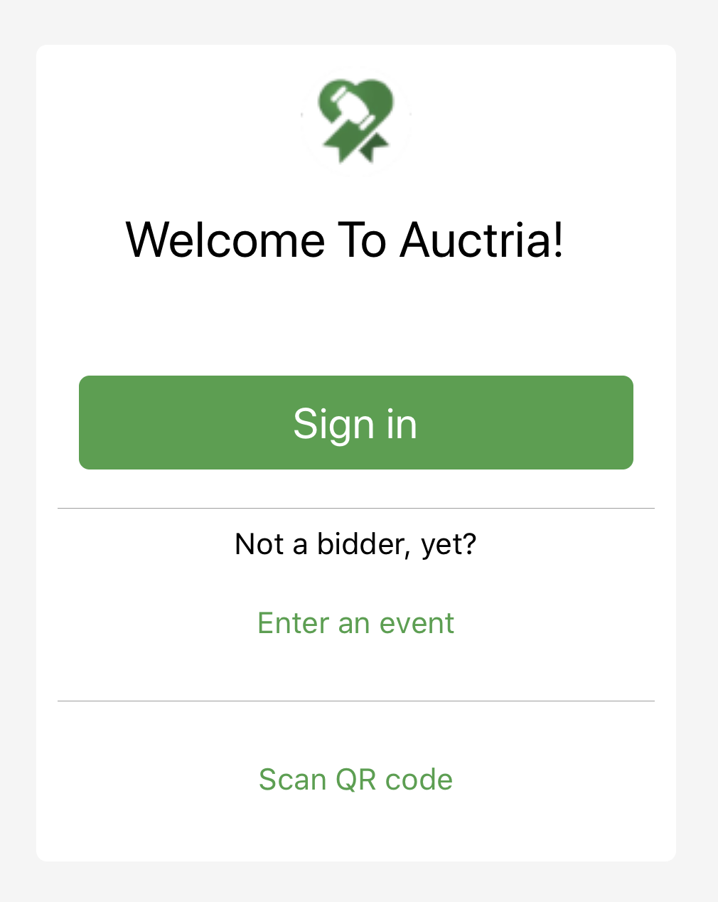 Auctria Login