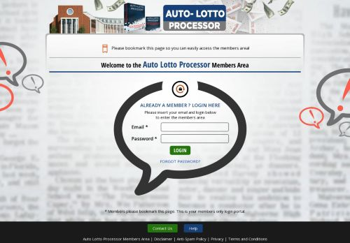 Autolotto Processor Member Login