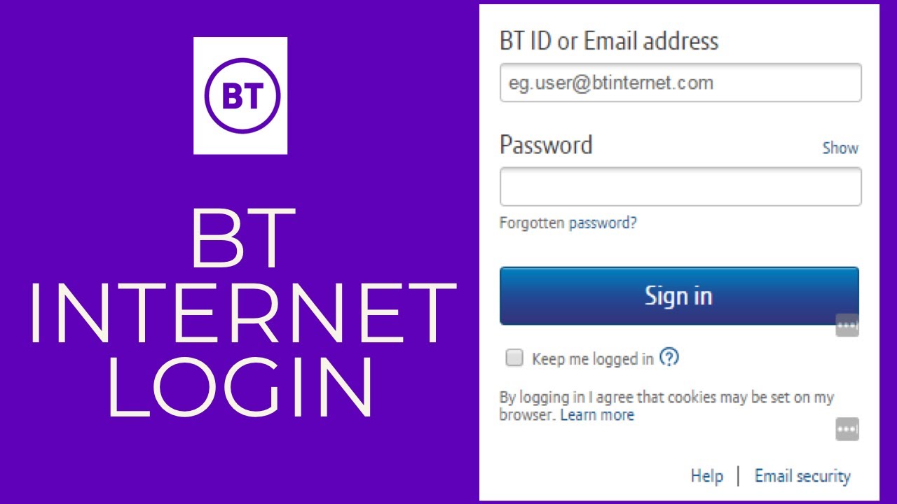 B T Login Page