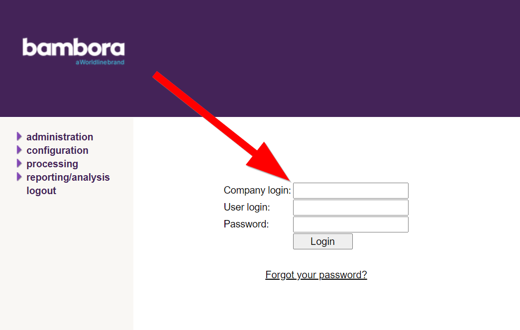 Bambora Member Login