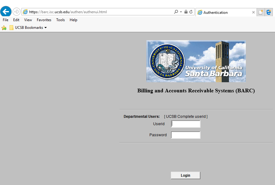 Barc Ucsb Login