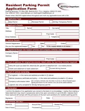 Barking And Dagenham Parking Permit Login