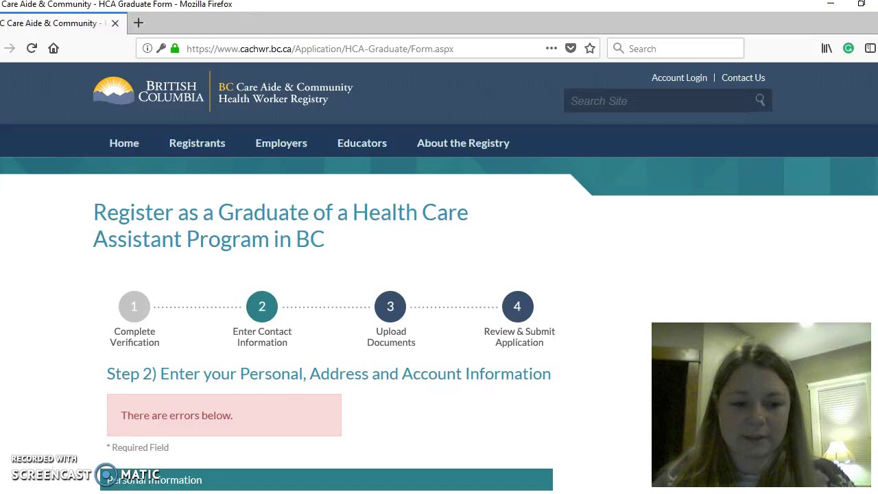 Bc Care Aide Registry Login