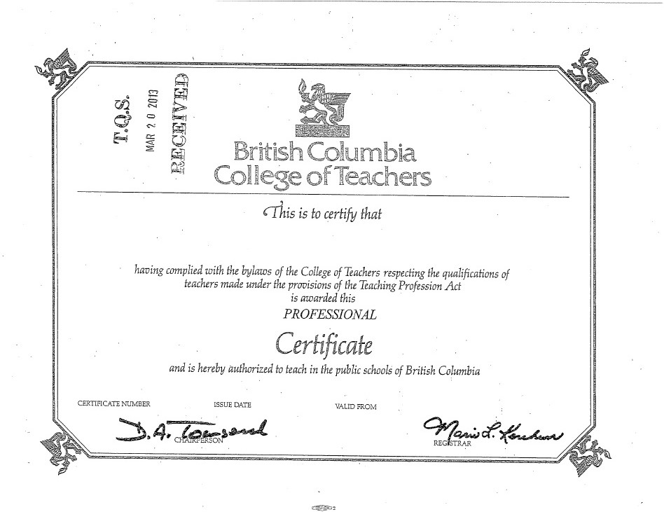 Bc Teacher Certification Login