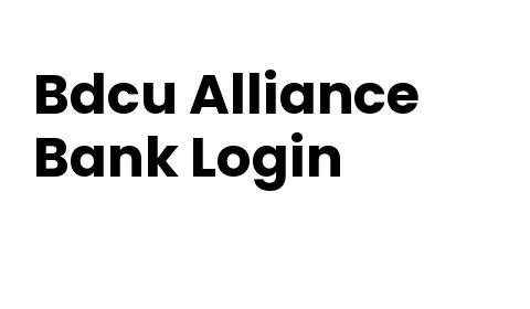 Bdcu Login