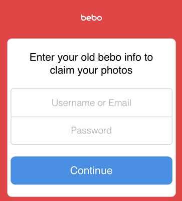 Bebo Login Old Account