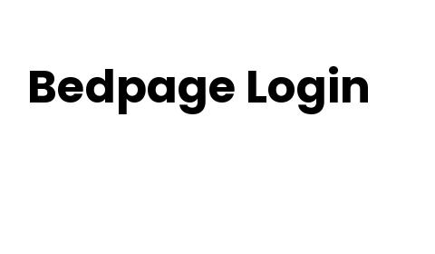 Bedpage Login