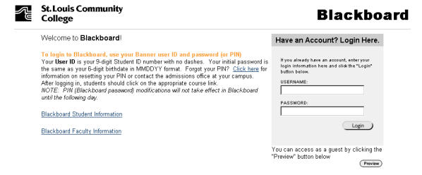 Blackboard Login Stlcc