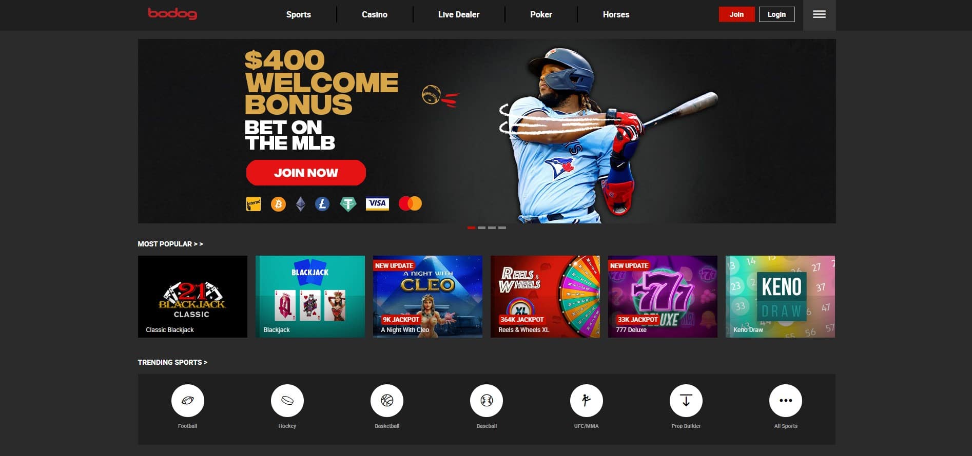 Bodog Canada Login