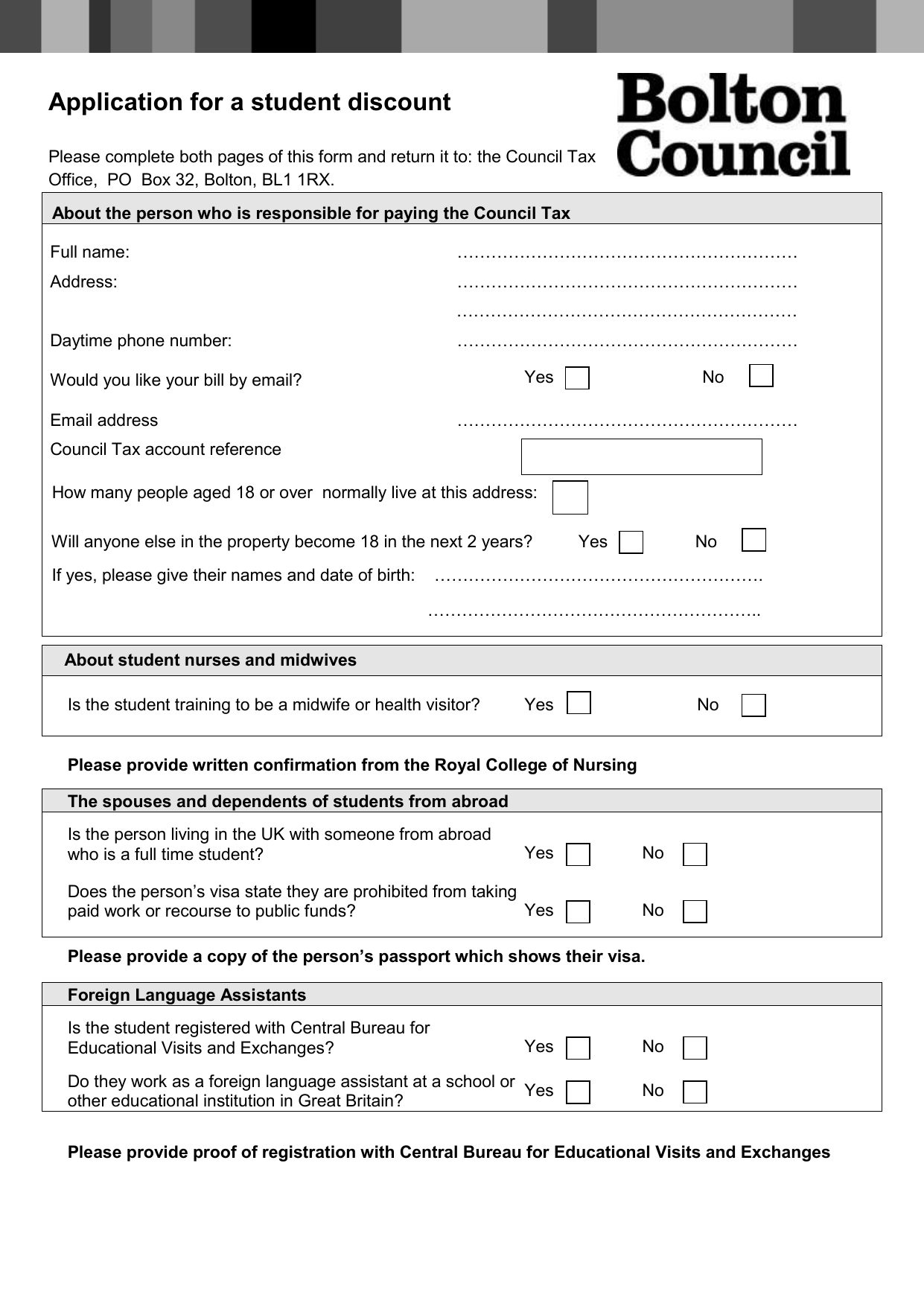 Bolton Council Tax Login