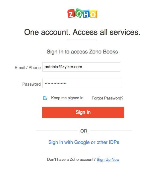 Books Zoho Com Login