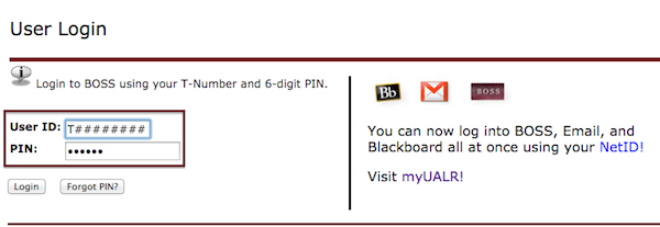 Boss Ualr Login
