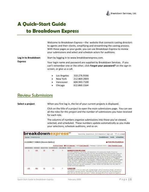 Breakdown Express Login