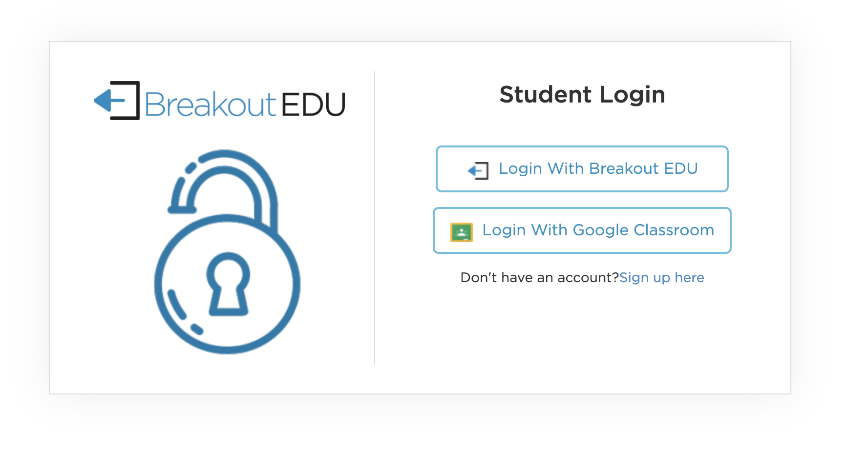 Breakout Edu Student Login