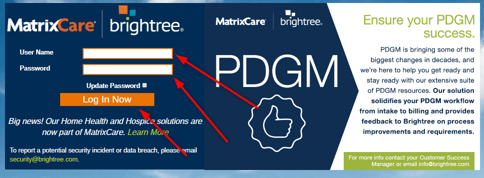 Brightree Matrix Login