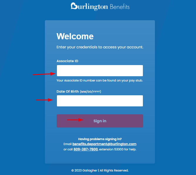 Burlington Associate Login