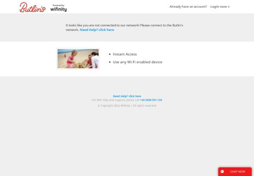 Butlins Wifinity Login