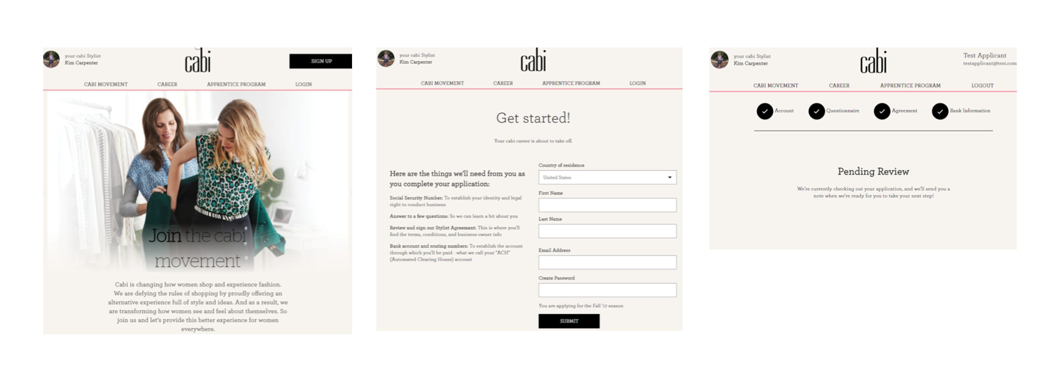 Cabiclio Stylist Login