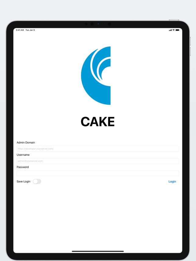 Cake Admin Login