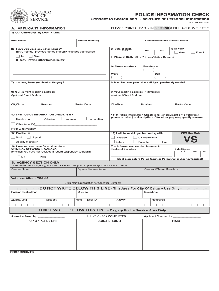 Calgary Police Check Login