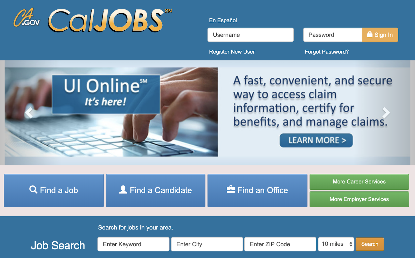 Caljobs Pre Registration Login