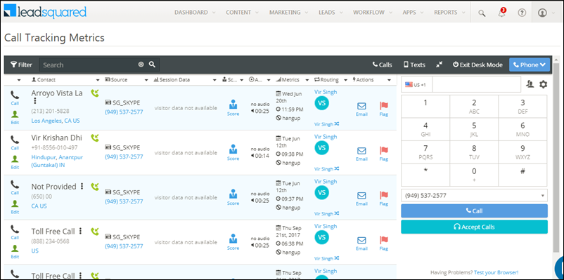 Call Metrics Login