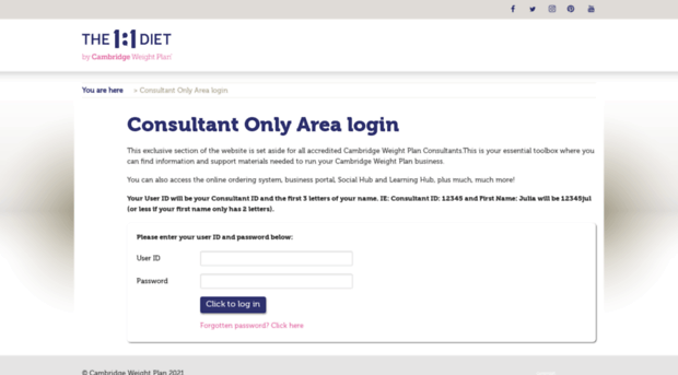 Cambridge Consultant Login