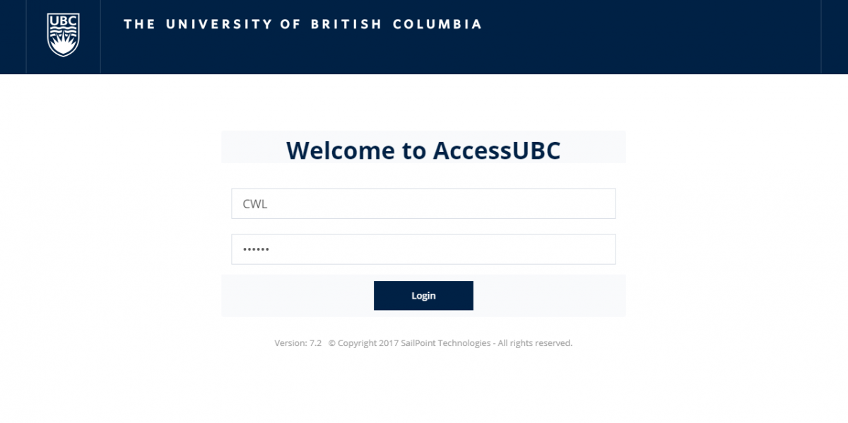 Campus Wide Login Ubc