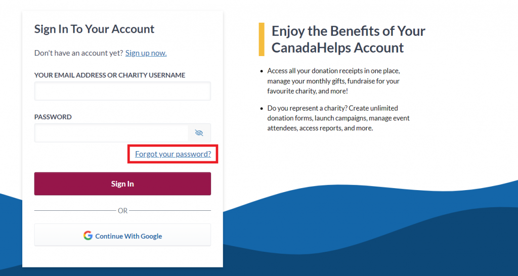 Canadahelps Charity Login