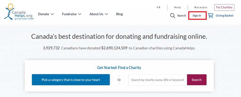 Canadahelps Login