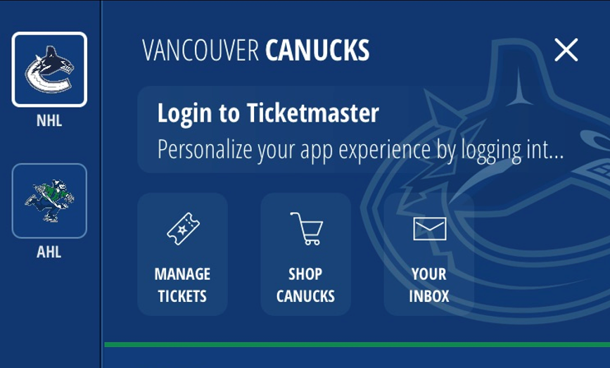 Canucks Member Login