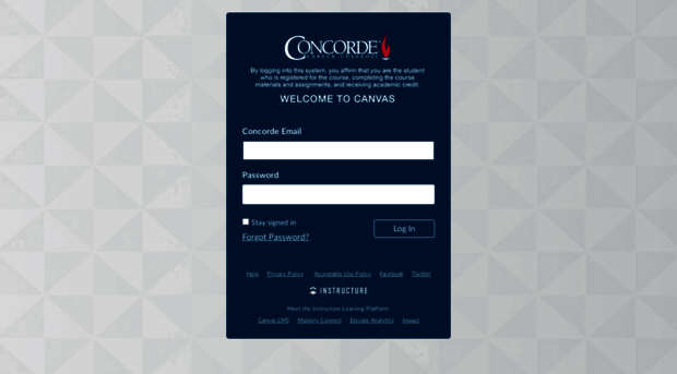 Canvas Login Concorde