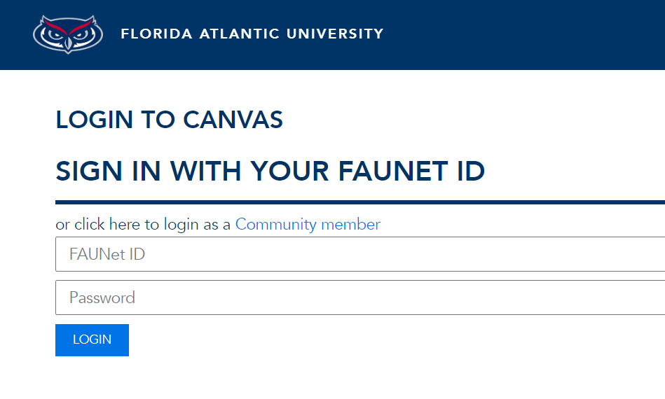 Canvas Login Fau