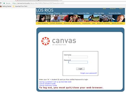 Canvas Login Los Rios