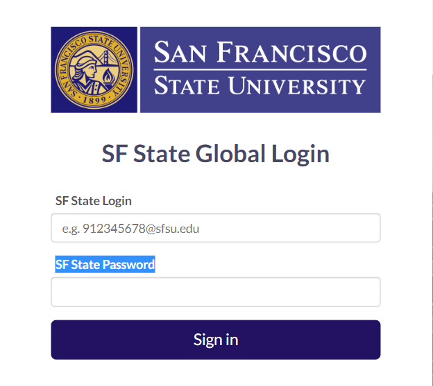 Canvas Login Sfsu