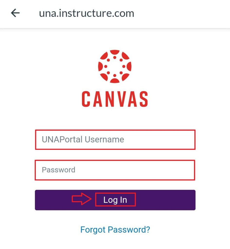 Canvas Login Una