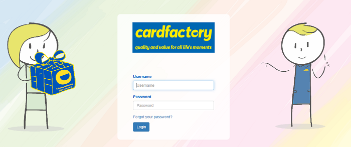 Card Factory Login