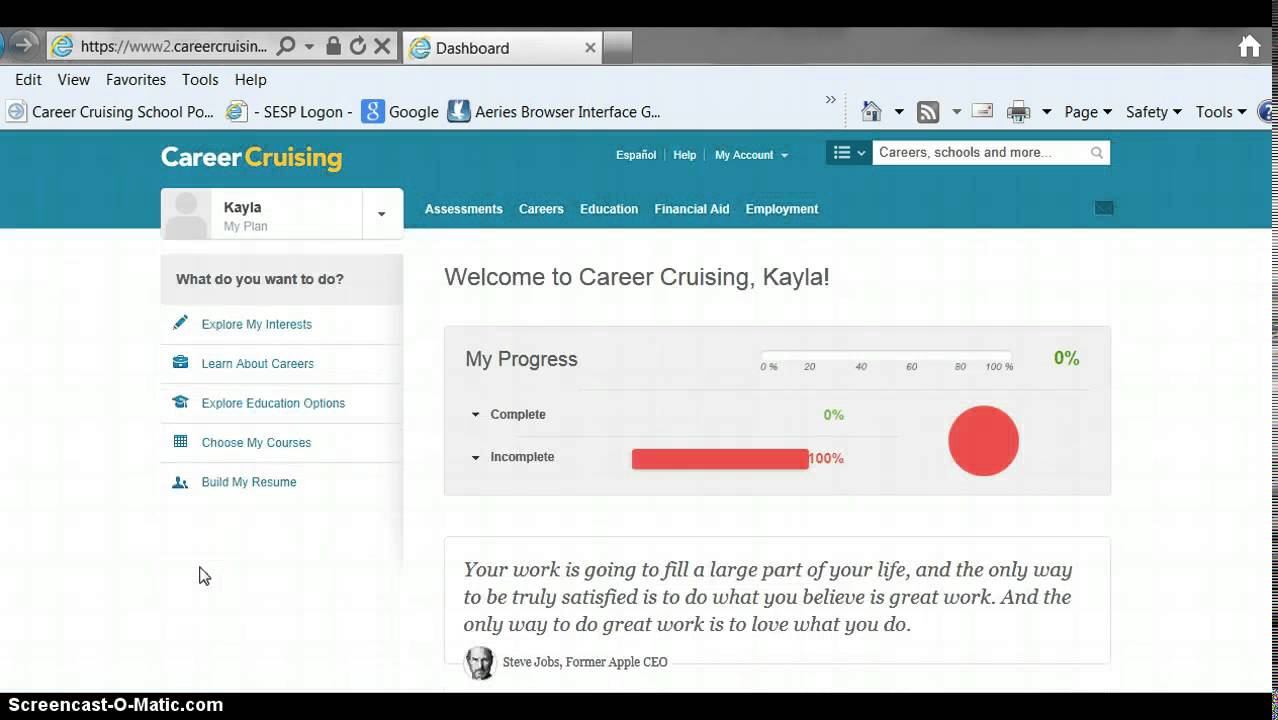 Career Cruising Login