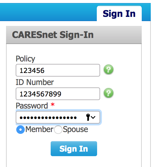 Caresnet Login