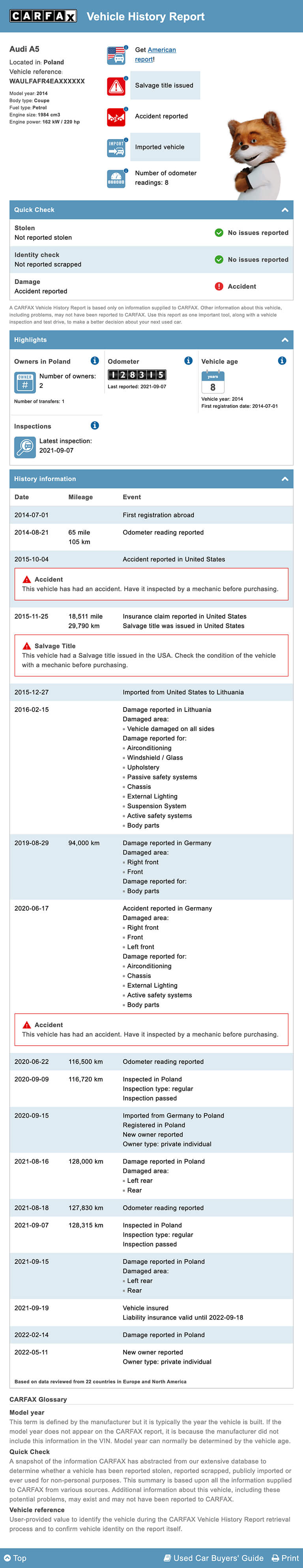 Carfax Report Login