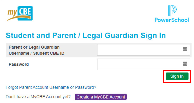 Cbe Powerschool Parent Login