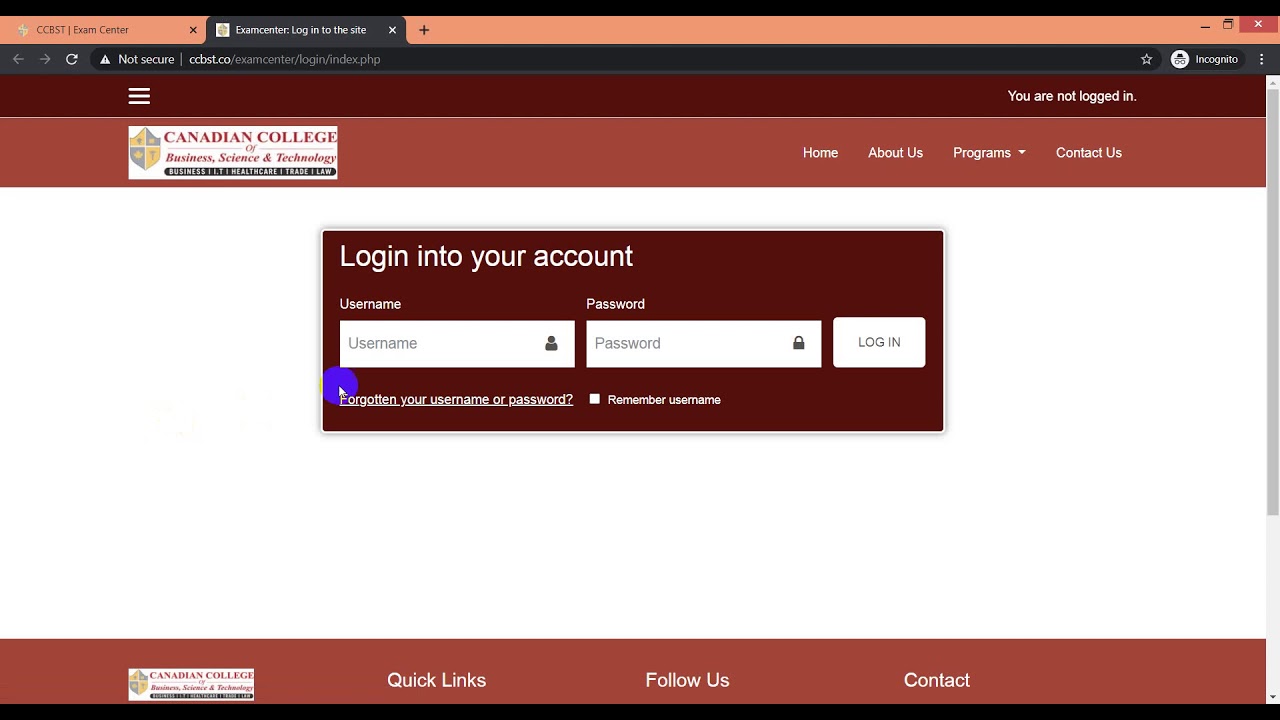 Ccbst Login