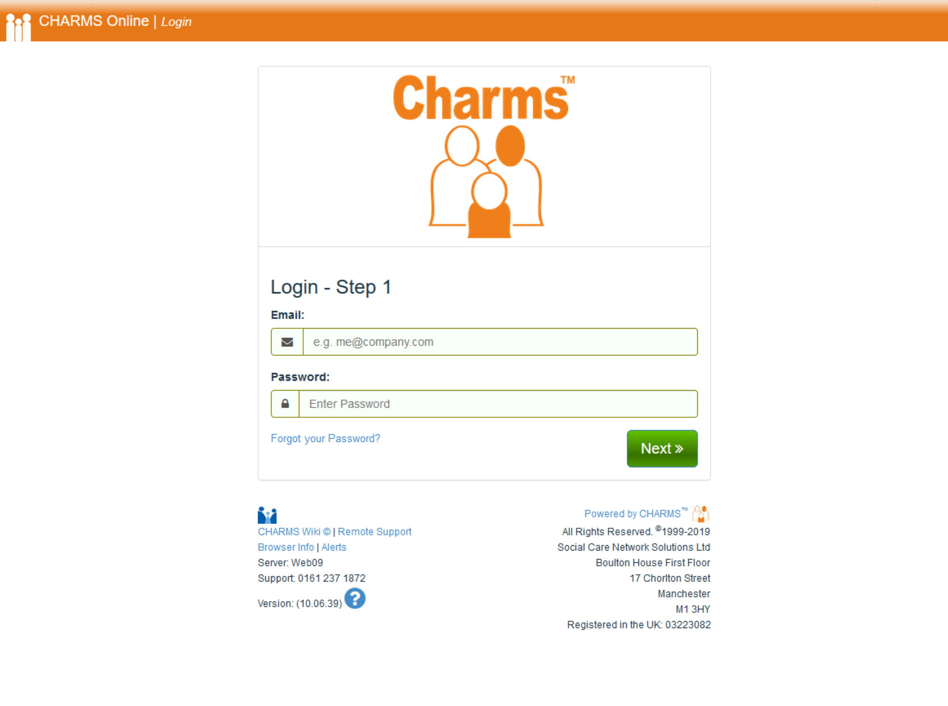 Charms Online Login