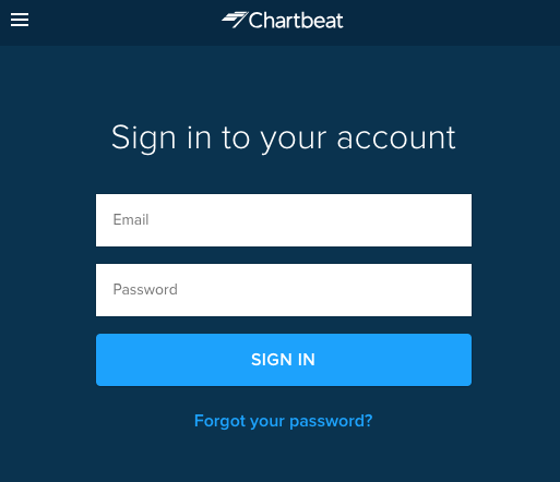 Chartbeat Login