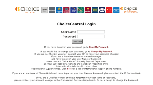 Choice Central Login