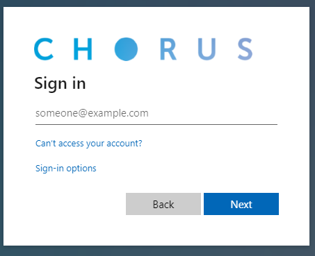 Chorus Connection Login