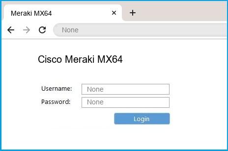 Cisco Meraki Default Login