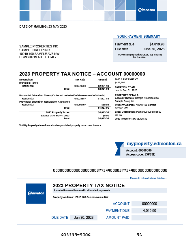 City Of Edmonton Property Tax Login